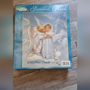 Vintage Sandra Kuck ANGEL KISSES Puzzle 1000 Pieces White Mountain New!.
